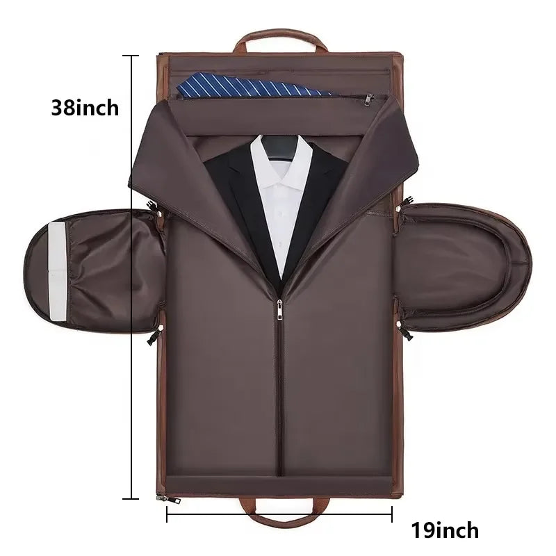 Leather duffel bag